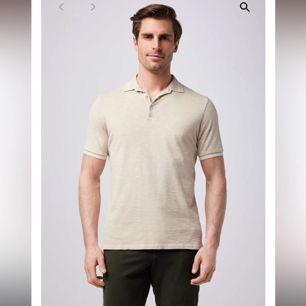 New Mens Good Man‎ Brand Match Point Soft Slub Jersey Polo Shirt Peyote